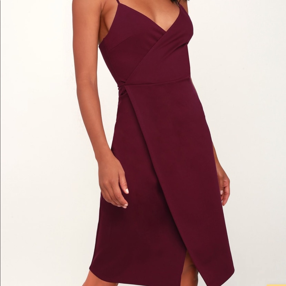 Plum midi dress-like new condition!